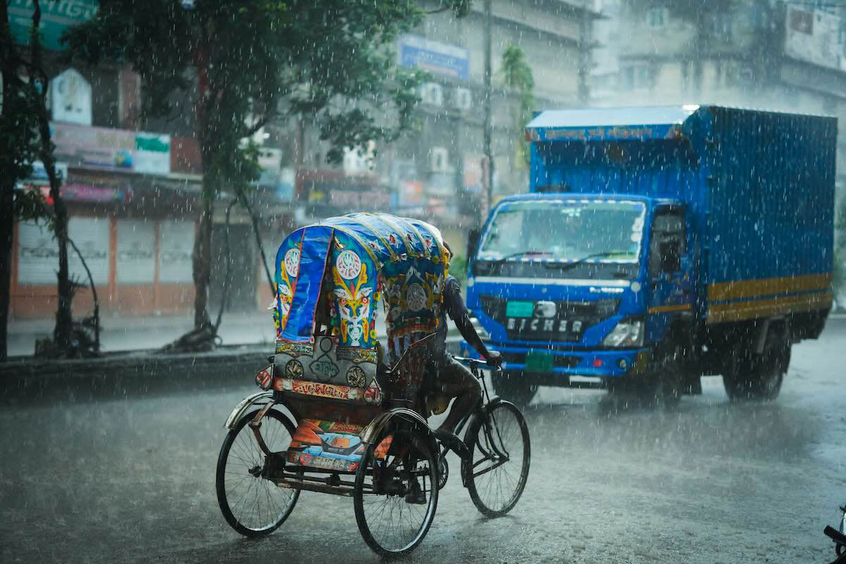 Heavy rain in Bangladesh. Photo by MeRaj Rudba on Unsplash