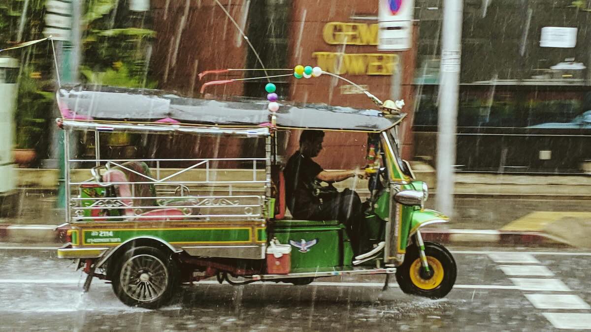 Representative image: A tuk-tuk bike in the rain in Bangkok. Photo by Ingo Joseph on Pexels.