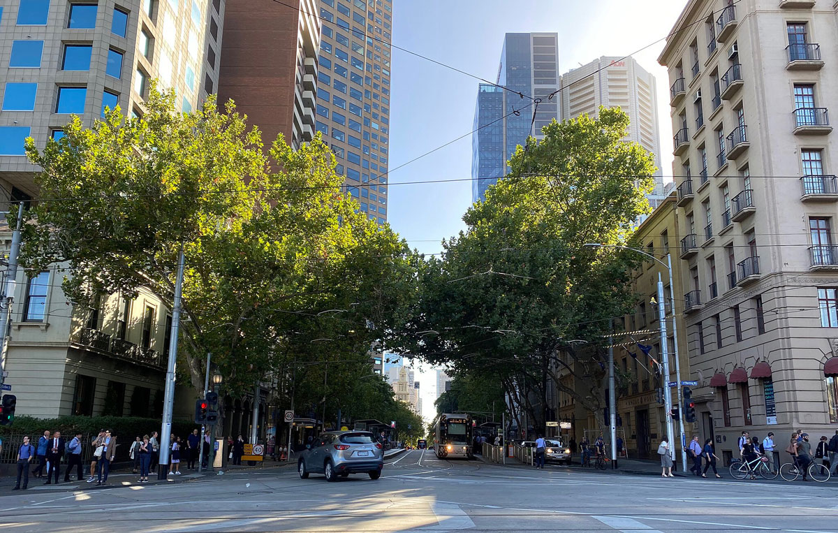 In Central Business District, Melbourne, Victoria, Australia. Photo by -wuppertaler via Wikimedia Commons (CC BY 4.0)　