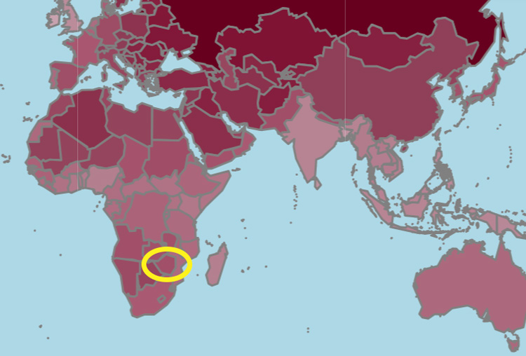 Zimbabwe Displayed in ClimoCast