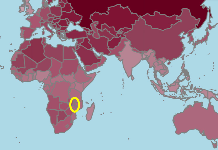 Malawi Displayed in ClimoCast