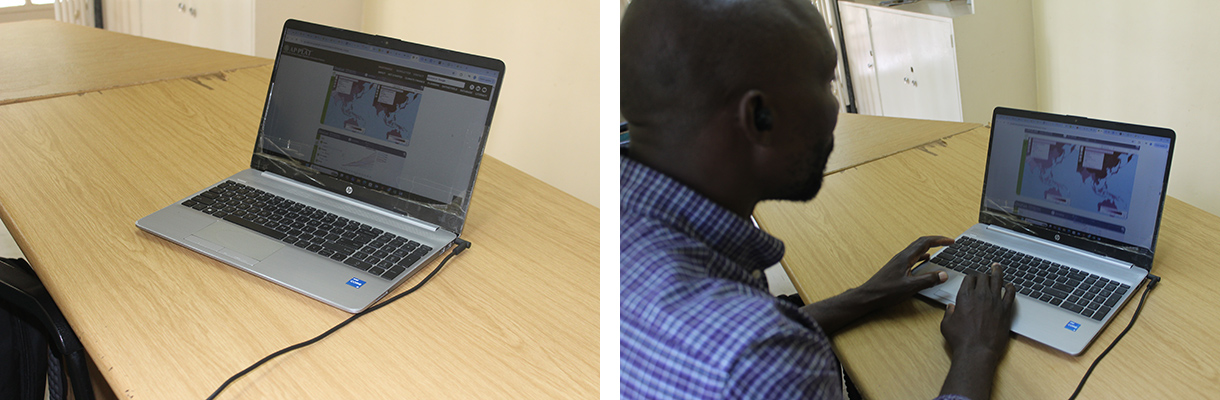 Photo provided by the interviewee, demonstrating ClimoCast in use.