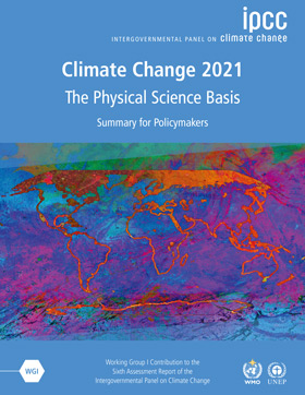 Cover of the Sixth Assessment Report: Climate Change 2021 (AR6)