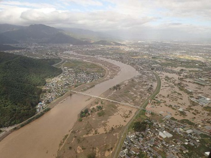 Damage status of Typhoon Hagibis in 2019（Nagano city）