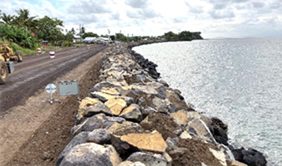 View of west coast of Apia, Samoa.