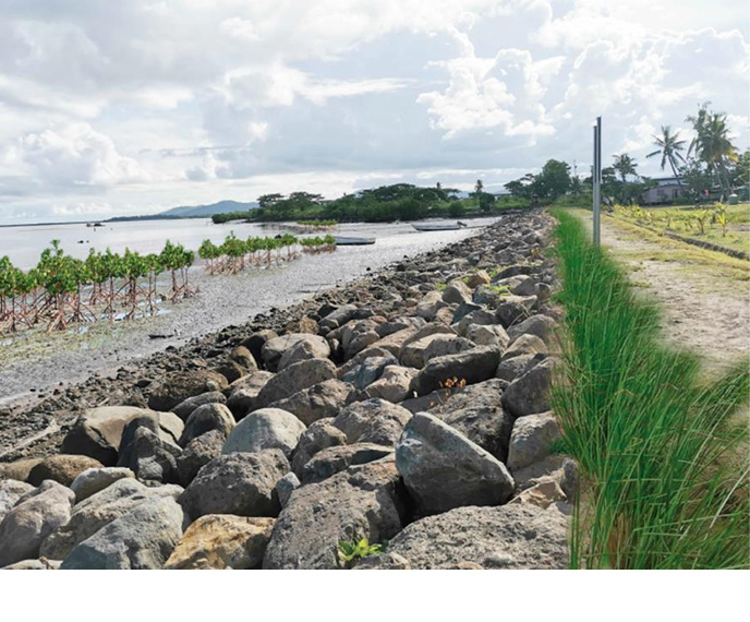 Example of hybrid coastal protection.