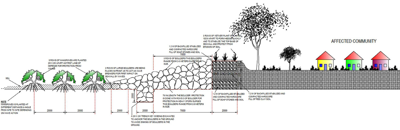 Example of hybrid coastal protection.